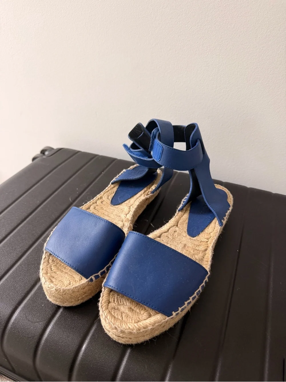 Vince Blue Espadrille Platform Sandals